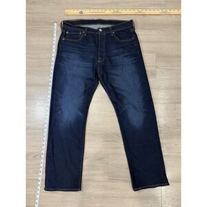 Levi's 501 Straight Leg Button Fly 35x30‎ Dark Wash Denim Jeans